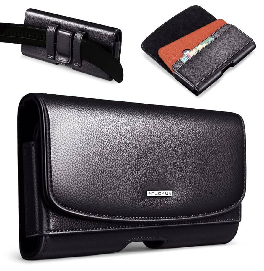 Amazon | nuoku スマホポーチ メンズ 持ち運びやすい レザー